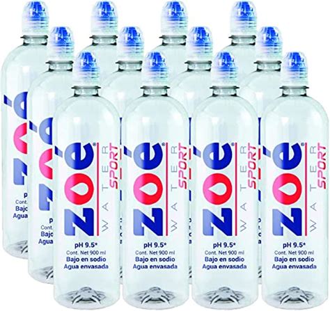 Agua Alcalina Con Electrolitos Zoé Water Sport 900 Ml Paquete De 12