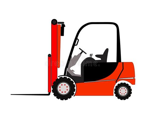 Forklift Truck Isolated Vector Image Stock Vector Illustration Of