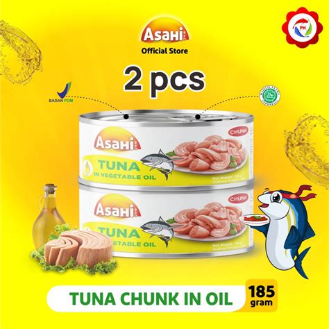 Jual ASAHI Tuna Chunk In Oil 185 Gr Isi 2pcs Shopee Indonesia