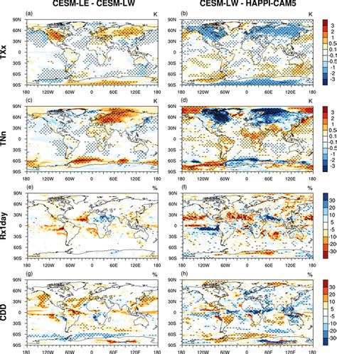 Differences In Extreme Climate Changes In The C Warmer World