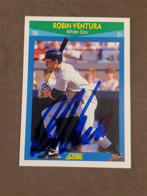 Robin Ventura Signedautograph 1990 Score Rookie Card White Sox Ebay