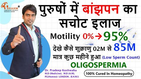 ओलिगोस्पर्मीए का सचोट इलाज Low Sperm Count Treatment Oligospermia