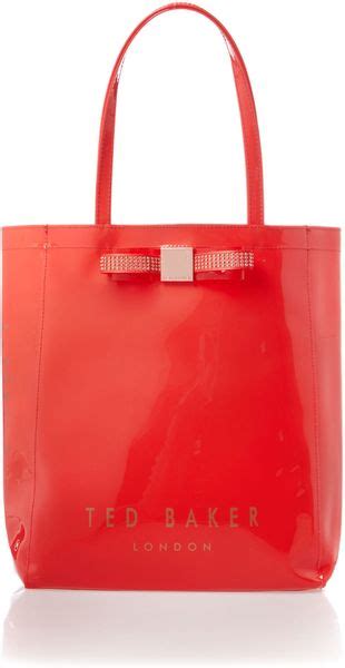 Ted Baker Red Large Tote Bag In Red Lyst