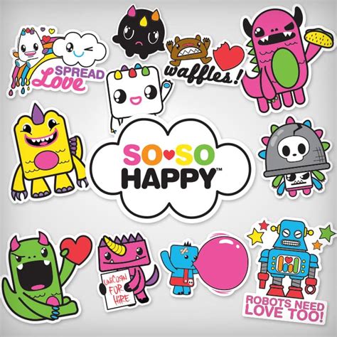 Custom So So Happy Stickers | Joy Guaranteed Art