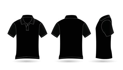 Blank shirts short sleeves polo Template Vector 10502625 Vector Art at ...