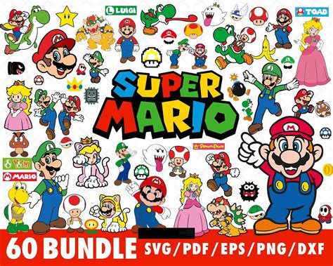 Super Mario Bundle SVG Files For Cricut Silhouette Super M Inspire