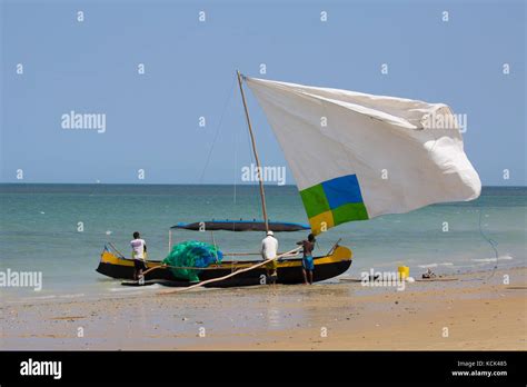 Fishermen Returning To Shore With Daily Catch Ifaty Beach Madagascar