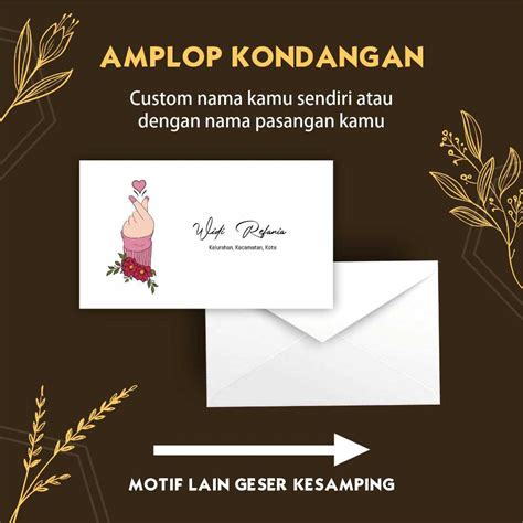 Jual AMPLOP KONDANGAN CUSTOM NAMA DAN ALAMAT Amplop Murah Lucu