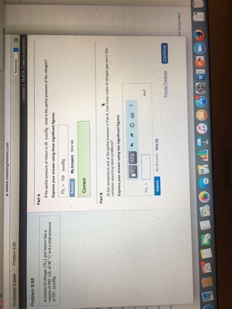 Solved A Mixture Of Nitrogen N 2 And Helium Has A Volume Chegg