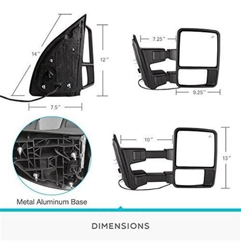 Yitamotor Espejos De Remolque Compatibles Con Ford F F Cuotas