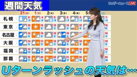 【週間天気】年末年始は数日の周期で雨や雪 Youtube