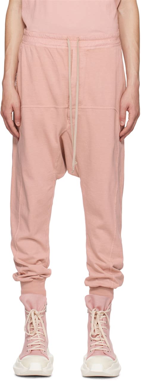 Rick Owens Drkshdw Pink Drawstring Lounge Pants Ssense Uk