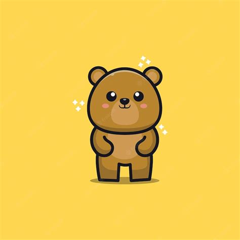 Premium Vector Cute Teddy Bear Cartoon Illustration