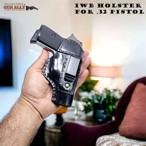 Concealed Carry IWB .32 Pistol Heavi Leather With Clip Gun Holster IWB ...