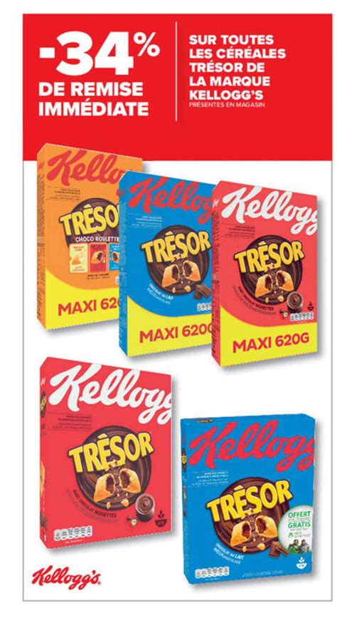 Offre Céréales Trésor De La Marque Kellogg s chez Carrefour Market