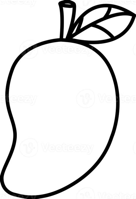 Mango Outline Hand Drawn 20695864 Royalty Free Png