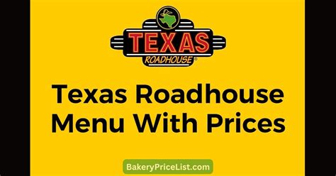 Texas Roadhouse Menu With Prices 2024 UPDATED