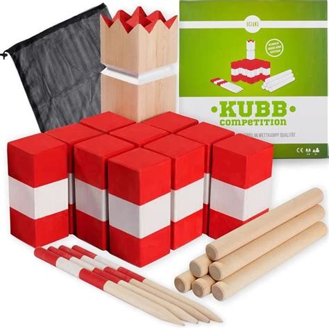 Original Jeu De Soci T Jeu Kubb Jeu De Vikings En Bois Massif Haut