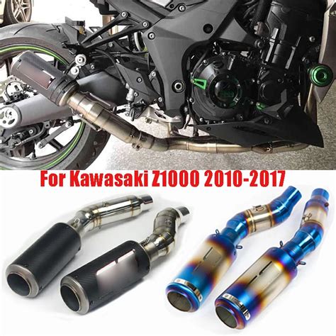 Ninja1000 Z1000 Motorcycle Exhaust Muffler Mid Link Pipe Exhaust System Slip On Whole Set Pipe ...