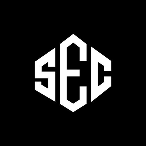 diseno de logotipo de letra sec  forma de poligono segundo diseno