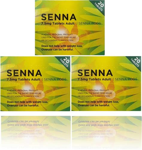 Set Of Pack Senna Pods Herbal Laxative Tablet Relieve Constipation