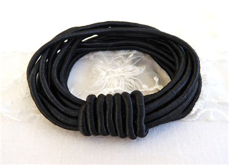 Wrapped Silk Satin Cord Black Satin Cord Soutache Wrapped Etsy