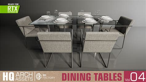 HQ Dining Tables Vol. 4 in Architectural Visualization - UE Marketplace