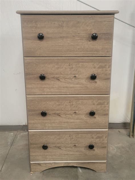 Weathered Gray Four Drawer Cabinet