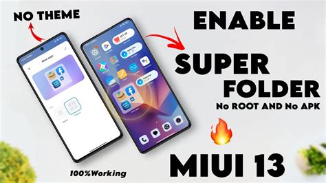 ENABLE MIUI 14 SUPER FOLDER In MIUI 13 Without Root Theme MIUI 14