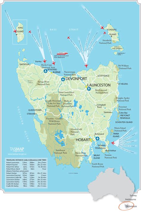 Tasmania Map