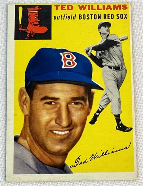 Lot 1954 Topps 250 Ted Williams Boston Red Sox Baseball Card