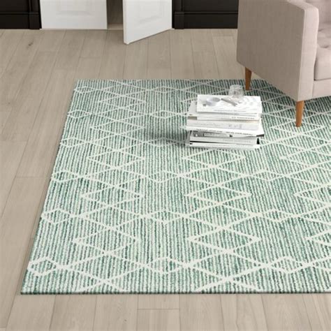 Mercury Row Bester Hand Tufted Wool Geometric Rug Reviews Wayfair