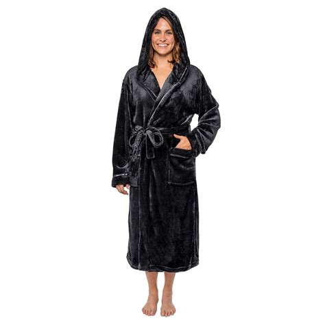 Pavilia Women Fleece Robe With Hoodsatin Trimluxurious Soft Plush