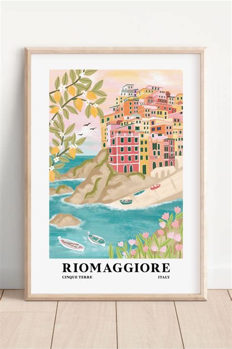 An Art Print Of Riomaggore Italy