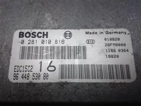 Immobilizzatore Ecu Peugeot Citroen Bosch Rimosso Immo Off 02810816