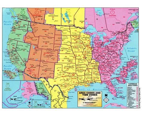 Printable Us Map With Time Zones Labeled