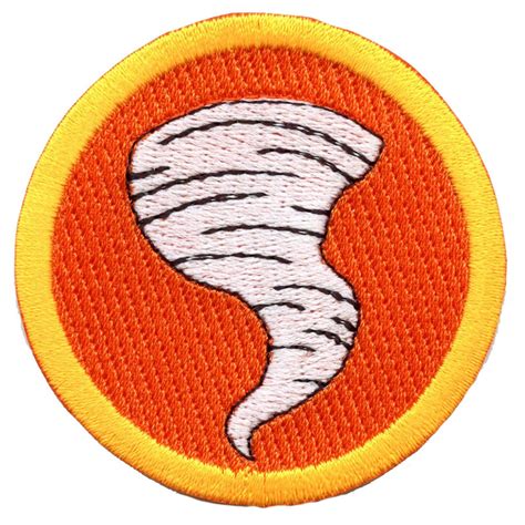 Storm Chasing Scout Merit Badge Embroidered Iron On Patch Patches