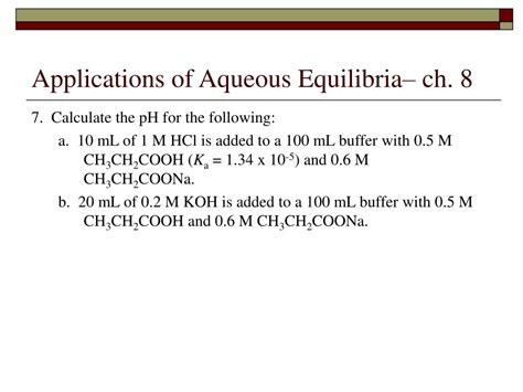 Ppt Applications Of Aqueous Equilibria Powerpoint Presentation Free Download Id 5638662