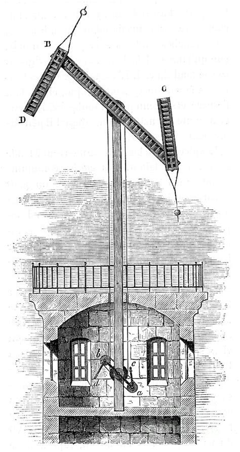 Sectional View Of A Telegraph Tower By Print Collector