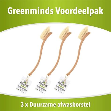 Greenminds Duurzame Afwasborstels Hout Duurzaam Eco Bol