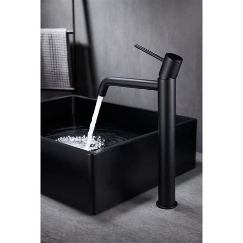 Grifo caño alto de lavabo negro mate Monza IMEX BDM039 3NG