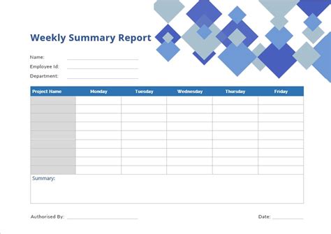 Weekly Report Template Free Download Printable Word Searches