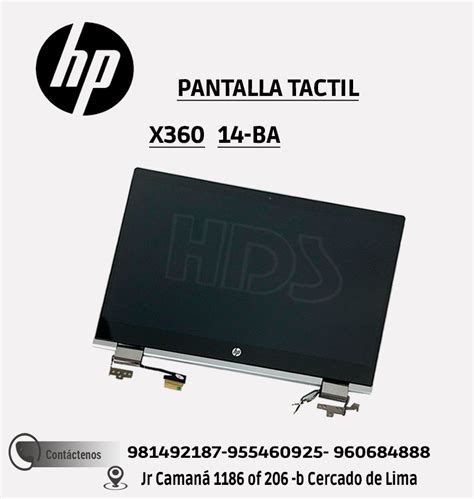 PANTALLA TACTIL HP X360 14 BA COMPLETA HDS Soluciones Partes