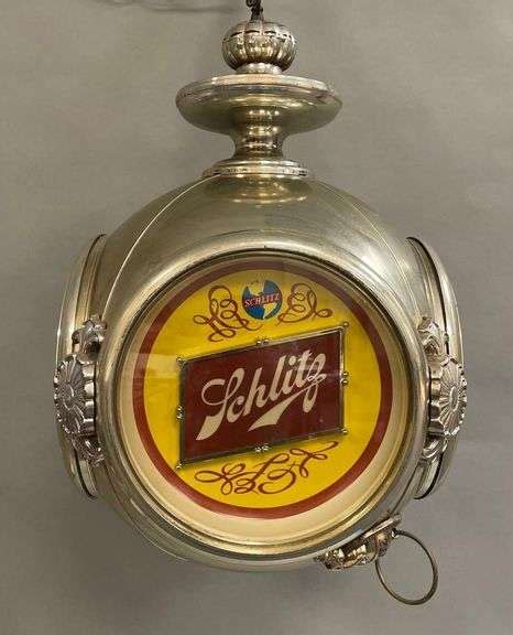 Vintage Schlitz Beer Light Up Rotating Advertising Clock Matthew