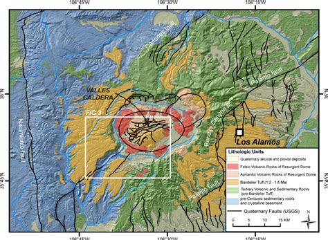 Geologic Map Of Valles Caldera Region Showing Key Lithologic Units