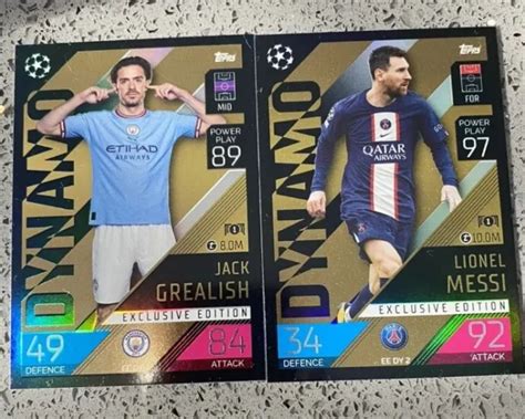 Cartes Dition Exclusive Jack Grealish Lionel Messi Match Attax