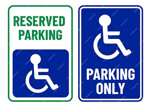 Premium Vector Disabled Parking Sign Print Ready Vector