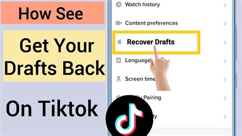 How To Get Your Drafts Back On Tiktok New Update 2023 Tiktok