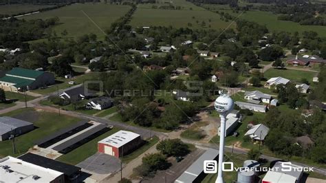 Overflightstock Peaceful Small Town And A Water Tower Normangee