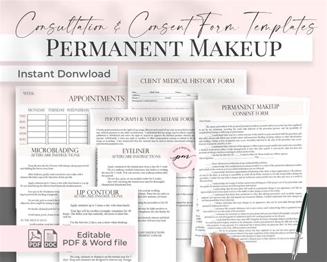 Editable Permanent Makeup Consent Form Templates Permanent Makeup